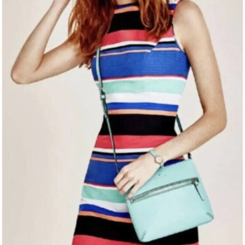 Kate Spade Tropical Stripe Mariam Sheath Dress Sleeveless Women's Size 10 - Picture 6 of 11